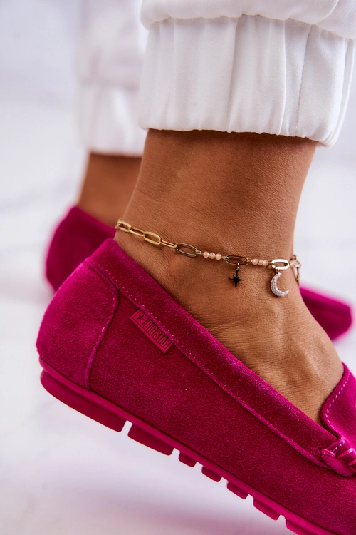 Damskie Zamszowe Mokasyny Big Star JJ274656 Fuksja