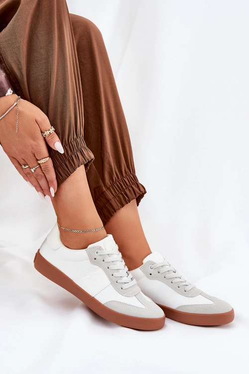 Sneakersy Damskie Big Star RR274371 Biało-Szare