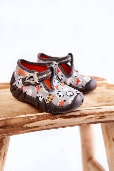 Buty Papcie Befado Zwierzątka 110P460 Szare