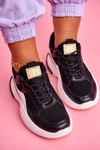 Sportowe Damskie Buty Kolorowe Czarne Pinner