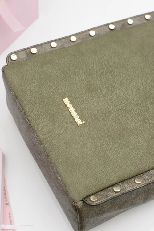 Monnari Oliwkowa Klasyczna Miejska Torba Z Nitami