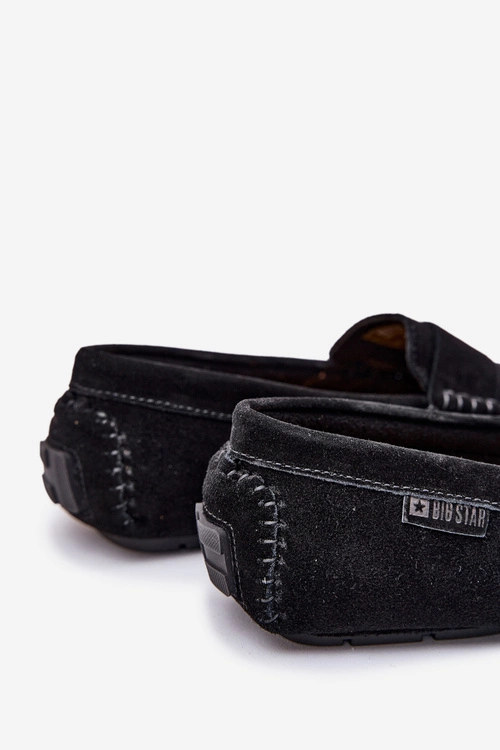 Zamszowe Mokasyny Męskie Big Star RR174049 Czarne