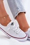 Materiałowe Trampki Damskie Lee Cooper LCW-25-02-3296L Białe