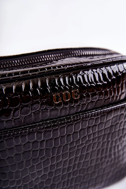 Lakierowana Torebka Listonoszka GOE ZNJ022 Czarna