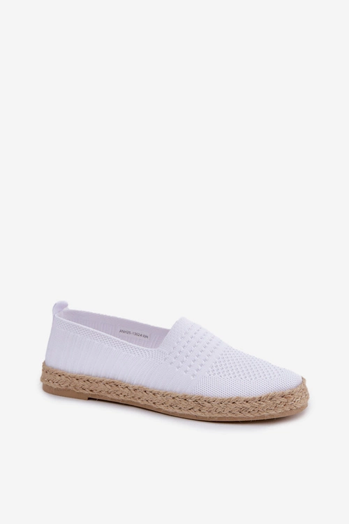 Damskie Espadryle Z Plecionką Vinceza 13624 Białe
