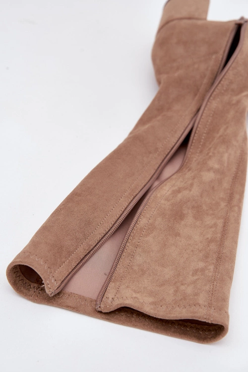 Klasyczne Eko Zamszowe Kozaki Sergio Leone KZ205 Beżowe