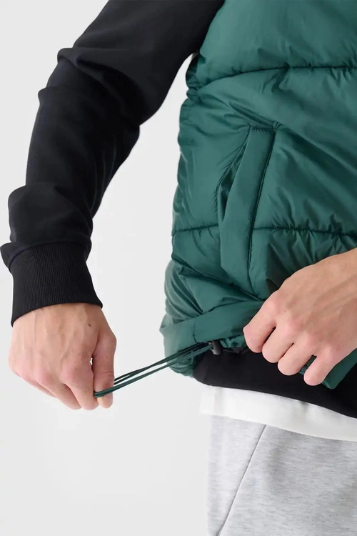 Puchowy Bezrękawnik Męski 4F 4FWAW24TVJAM147-40S Zielona