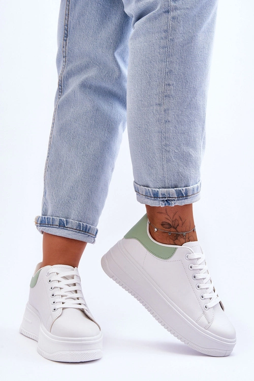 Damskie Klasyczne Buty Sportowe Biało-Zielone Night Trip