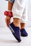Damskie Tenisówki Slip-on Big Star HH274011 Granatowe