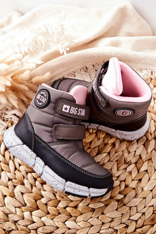 Dziecięce Śniegowce Memory Foam Big Star II374071 Szare