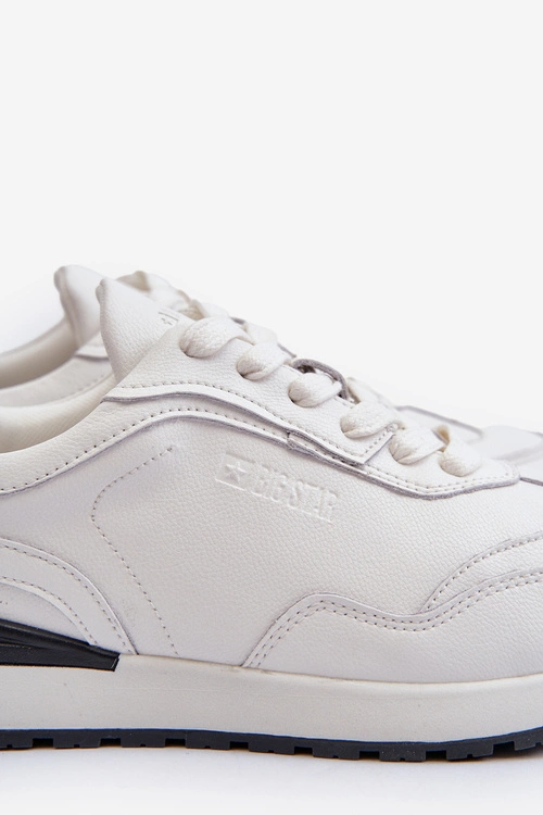 Sneakersy Męskie Skórzane BIG STAR NN174288 Białe
