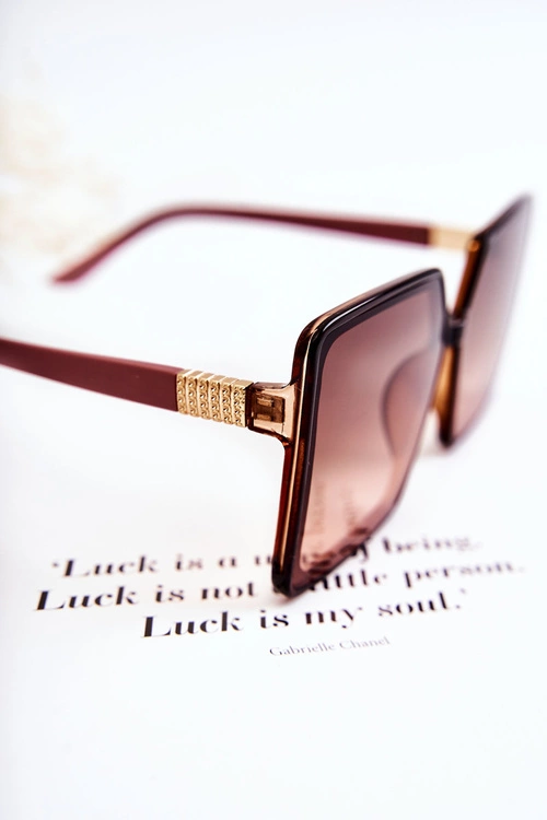 Damskie Okulary Kwadratowe V130032 Brązowo-Fioletowe