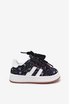 Buty Sportowe Sneakersy Dziecięce W Serduszka Czarne Mirelle