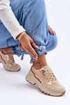 Buty Sportowe Na Płaskim Obcasie I Platformie Beżowe Icons