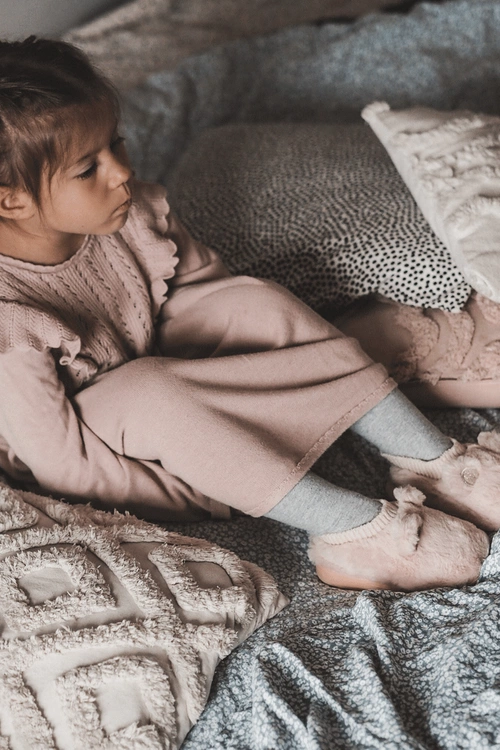 Papcie Ocieplane Ze Ściągaczem Jasnoróżowe Dessi