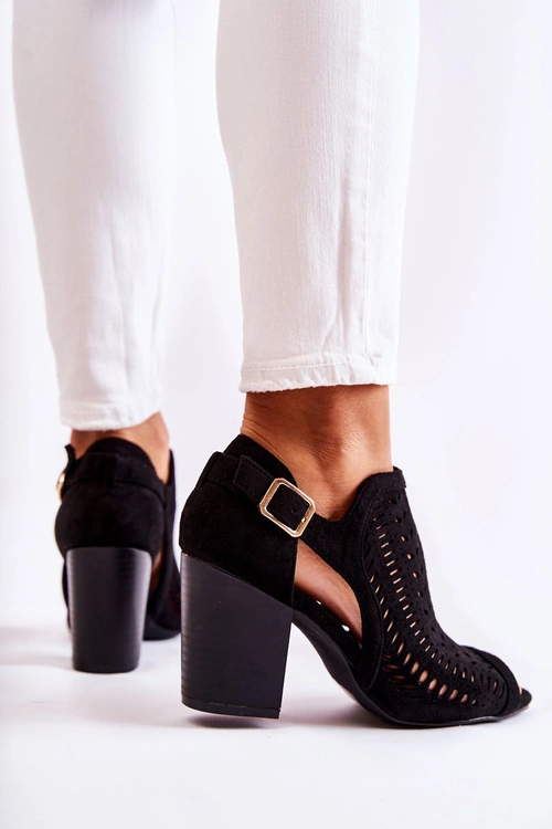 Botki Damskie z Wycięciem Wiosenne Czarne Beyond Us