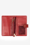 Damski Portfel Ze Skóry Naturalnej Nobo NPUR-LR0010-C005 Czerwony