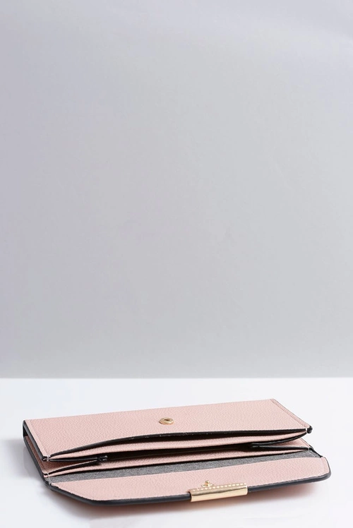 Stylowy Duży Różowy Portfel Damski