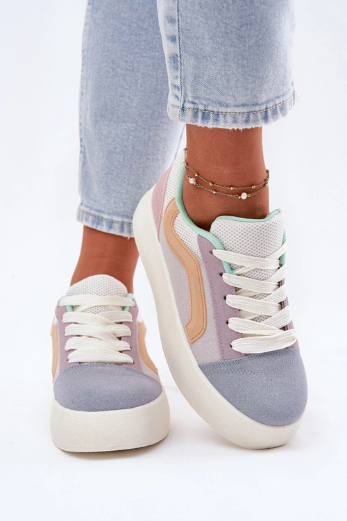 Sneakersy Damskie Na Platformie Multikolor Tellnira