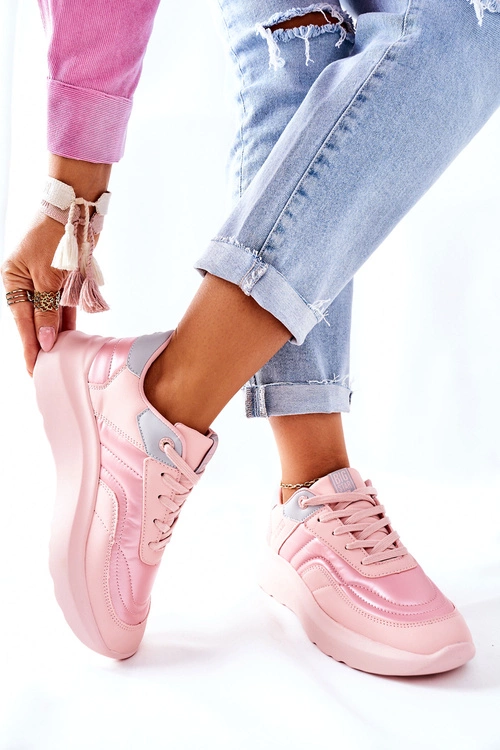 Damskie Sportowe Buty Memory Foam Big Star II274333 Różowe