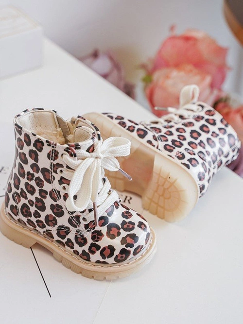 Ocieplane Botki Dziecięce Na Suwak Beżowo-Brązowe Dolida