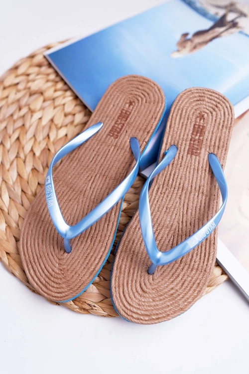 Klapki Damskie Japonki Big Star Niebieskie AA274A122