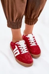 Sneakersy Buty Sportowe Zamszowe Vinceza 79517 Czerwone