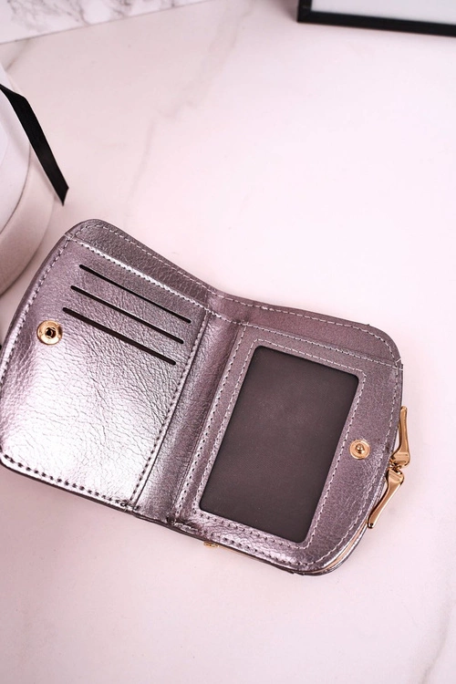 Mały Portfel Podkówka Zapinany Na Bigiel MILANO Srebrny