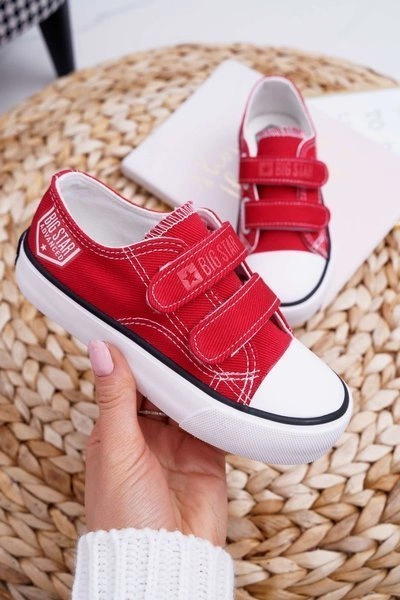 Dziecięce Trampki Na Rzepy Big Star FF374063 Czerwone