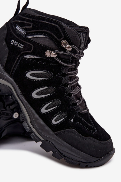 Skórzane Buty Trekkingowe Męskie Big Star OO17433 HI-POLY SYSTEM Czarne