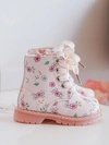 Ocieplane Botki Dziecięce Na Suwak Różowe Dolida