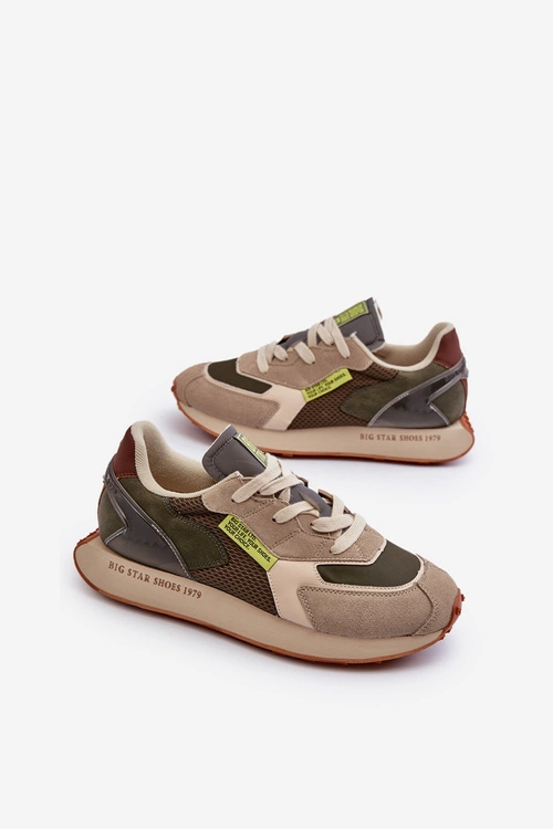 Buty Sportowe Sneakersy Męskie Memory Foam System Big Star NN174345 Khaki