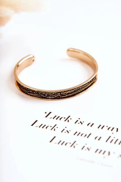 Damska Wsuwana Bransoletka Z Tłoczeniem Czarno-Złota