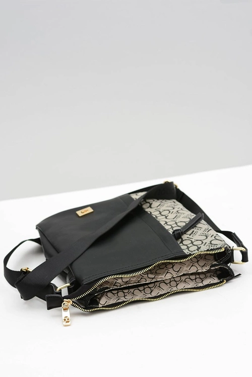 Nobo Damska Średnia Czarna Torebka Listonoszka