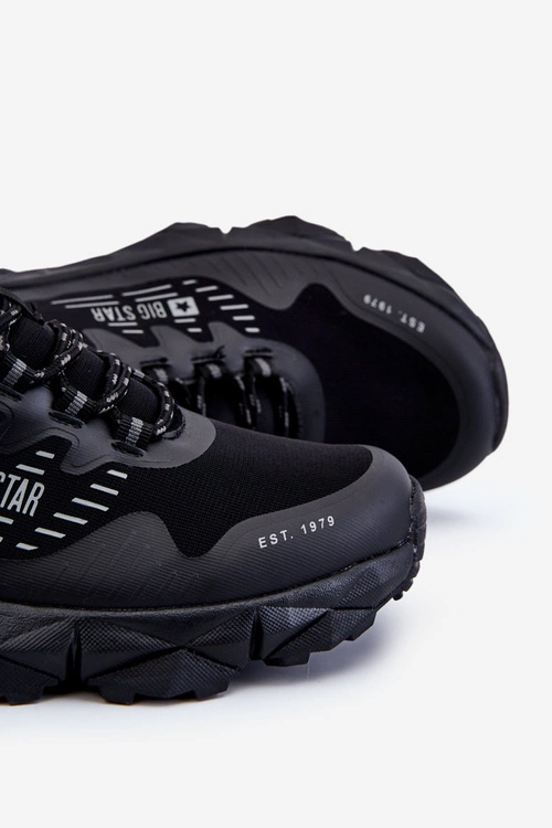 Męskie Klasyczne Buty Sportowe Memory Foam System Big Star LL174127 Czarne