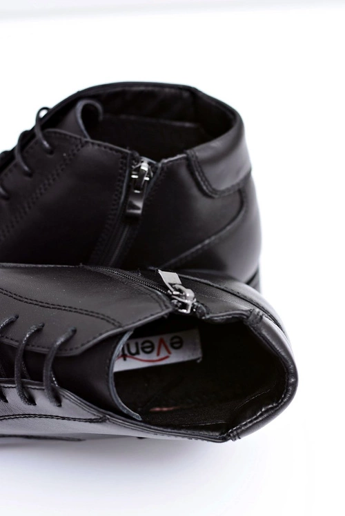 Botki Męskie Skórzane Czarne Półbuty Artemigo