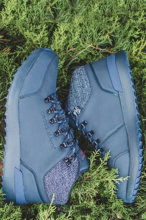Męskie Buty Trekkingowe Cross Jeans Granatowe EE1R4115C