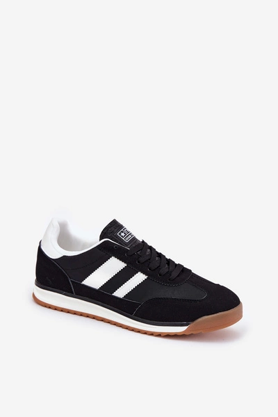 Buty Sportowe Sneakersy Męskie Czarne Sivara