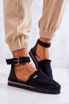 Damskie Espadryle Na Sprzączkę Big Star JJ274888 Czarne