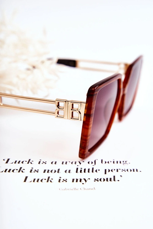 Kwadratowe Okulary Przeciwsłoneczne V130042 Brązowe