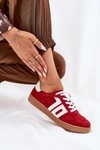 Sneakersy Buty Sportowe Zamszowe Vinceza 79517 Czerwone