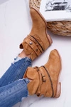 Damskie Botki Na Koturnie A3705 Camel Lucky