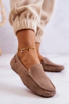Damskie Zamszowe Mokasyny Big Star JJ274658 Cappuccino