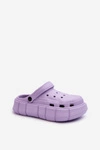 Damskie Piankowe Klapki Na Platformie Fioletowe Beckett