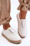 Sznurowane Trampki Espadryle Big Star LL274833 Białe