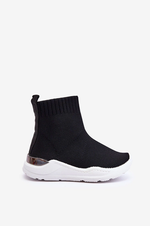 Dziecięce Skarpetkowe Buty Sportowe Czarne Benito