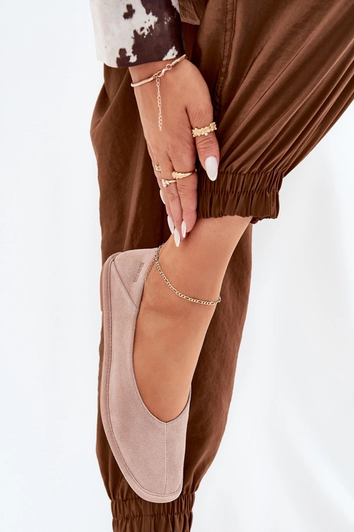 Zamszowe Baleriny Damskie Big Star RR274081 Różowe