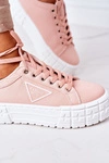 Damskie Tenisówki Na Platformie Różowe Big City Life