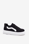 Sneakersy Damskie Na Platformie Czarne Tellnira