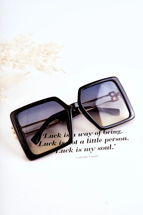 Kwadratowe Okulary Przeciwsłoneczne V130042 Czarne